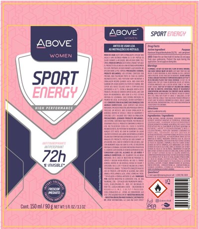 Above Cream Original Woman Antiperspirant Deodorant 72h (Above Sport Energy Women Antiperspirant Deodorant 72h Spray)